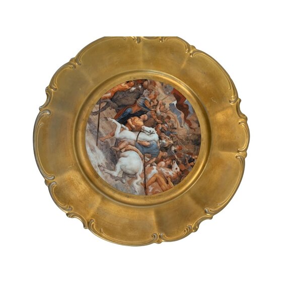 VTG Hutschenreuther Sylvia German Porcelain Plates Raffaello Gold Charger - Picture 2 of 16